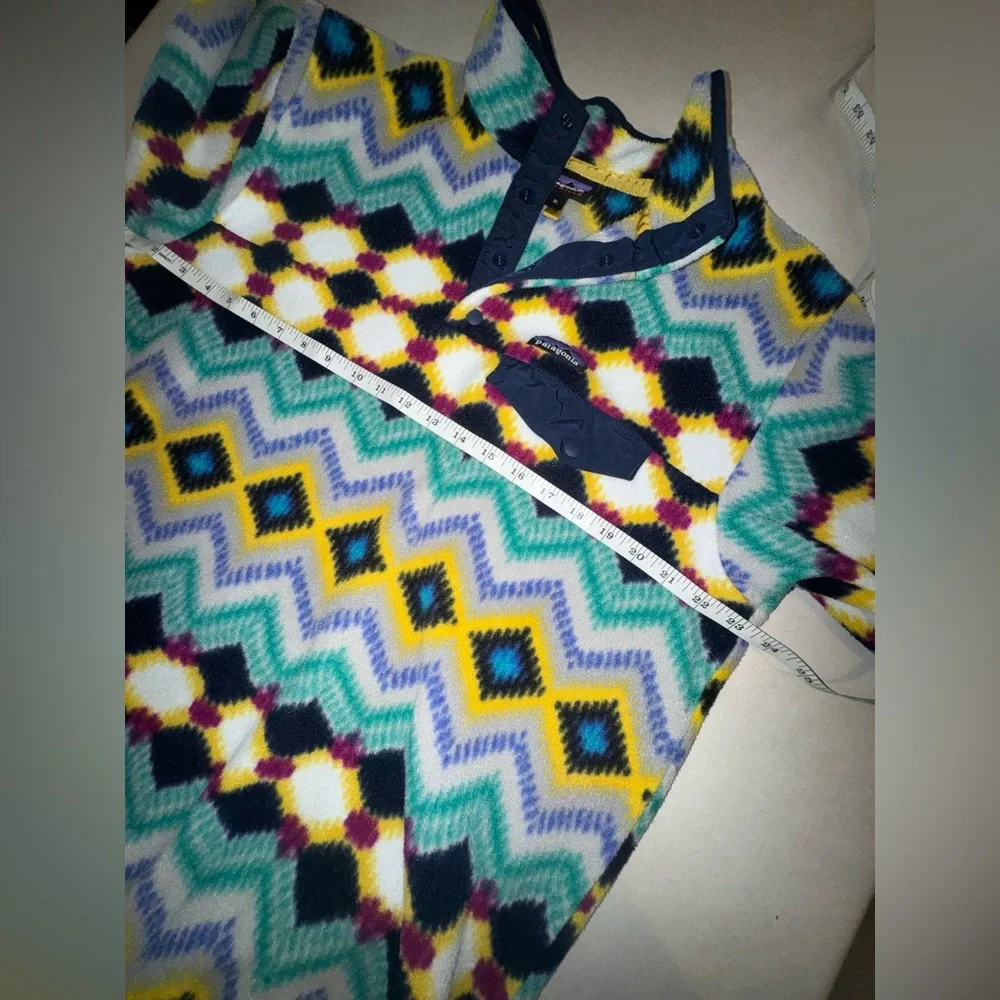Patagonia Vintage Synchilla Fleece Snap-T Women’s XL Timber Twist Aztec Pullover - Picture 6 of 7